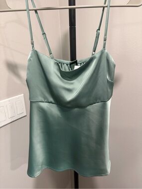 wild fable Satin Cowl Neck Camisole in Seafoam